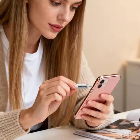أداة إزالة صينية بطاقة SIM للهاتف الخلوي مع فرشاة تنظيف، قلم تنظيف سلسلة مفاتيح محمول 2 في 1 EDC لهاتف iPhone Airpods Pro (52x9.8 مم) in Saudi Arabia