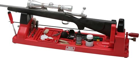 MTM GV30 Gun Vise for Gunsmithing work and Cleaning Kit, Free Standing, 11 Compartments, USA Made, Red in Saudi Arabia