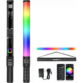 Mettlelite LS800P RGB Pixel LED Light Stick, Handheld Full Color RGBWW Continuous Output 3.2 ft with APP Control, 2800K-8000K, Customizable Pixel Light Effect, CRI97+ TLCI98+ Rechargeable Video Light in Saudi Arabia