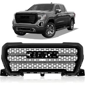 شواية أمامية من PENSUN مناسبة لـ 2019 2020 2021 GMC Sierra 1500، شبكة أمامية على طراز دينالي، شبكة لسيارة Gmc 19 20 21 Sierra 1500 بديلة لـ 84508282 84508286 (كروم) in Saudi Arabia