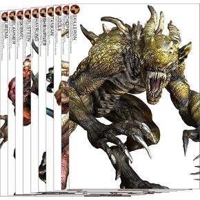 SHERMAN'S GALLERIES Pack 1: Creatures Edition - 20"×28" - 10 Paper Shooting Targets, Assorted Characters - USA Brand, Made in Japan in Saudi Arabia