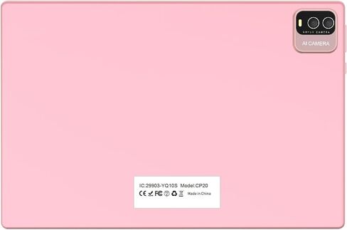 COOPERS Tablet Android 15, 10 inch Tablet 18GB RAM+128GB ROM 2TB Expandable, 2.0Ghz Quad-core Processor, 5G WiFi6 BT 5.0, Dual Cameras, 2 in 1 Tablets with Keyboard Case Mouse Stylus, Widevine L1 Pink in Kuwait