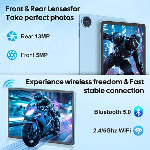 جهاز لوحي Android 15 مع لوحة مفاتيح، جهاز لوحي 11 بوصة مع ذاكرة وصول عشوائي سعتها 24 جيجابايت + ذاكرة تخزين داخلية 128 جيجابايت (توسيع 2 تيرابايت)، بطارية 8000 مللي أمبير في الساعة، شبكة WiFi 2.4 جيجا/5 جيجا، كاميرا مزدوجة 5 ميجابكسل + 13 ميجابكسل، Widevi in Kuwait
