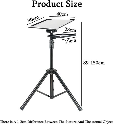 Laptop Floor Stand,Portable Steel Projector Tripod,Adjustable Workbench with Tray,for Home Outdoor Office,Load 50kg in Saudi Arabia