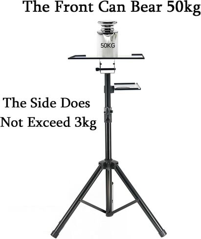 Laptop Floor Stand,Portable Steel Projector Tripod,Adjustable Workbench with Tray,for Home Outdoor Office,Load 50kg in Saudi Arabia