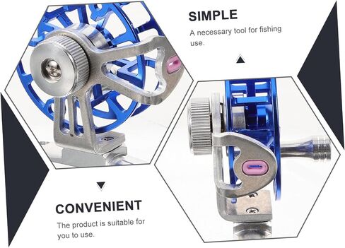 Aluminium Alloy Fly Fishing Reel Front Wheel for Outdoor Fishing Gear Right Hand Blue Casting Pole Accessory Durable Metal Design for River and Lake Anglers in Saudi Arabia