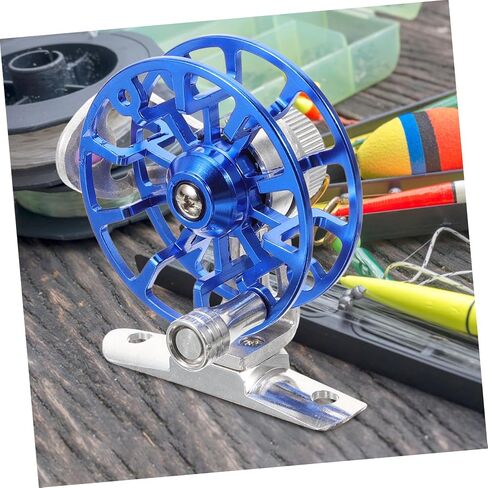 Aluminium Alloy Fly Fishing Reel Front Wheel for Outdoor Fishing Gear Right Hand Blue Casting Pole Accessory Durable Metal Design for River and Lake Anglers in Saudi Arabia