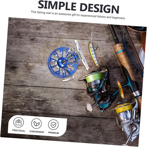 Aluminium Alloy Fly Fishing Reel Front Wheel for Outdoor Fishing Gear Right Hand Blue Casting Pole Accessory Durable Metal Design for River and Lake Anglers in Saudi Arabia
