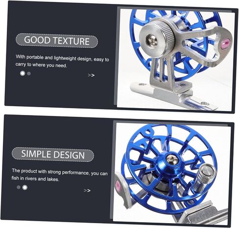 Aluminium Alloy Fly Fishing Reel Front Wheel for Outdoor Fishing Gear Right Hand Blue Casting Pole Accessory Durable Metal Design for River and Lake Anglers in Saudi Arabia