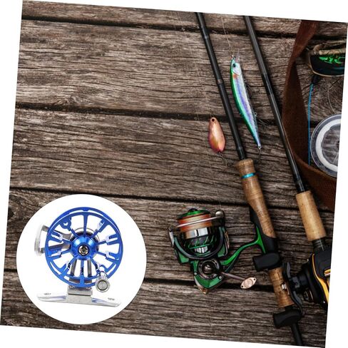 Aluminium Alloy Fly Fishing Reel Front Wheel for Outdoor Fishing Gear Right Hand Blue Casting Pole Accessory Durable Metal Design for River and Lake Anglers in Saudi Arabia