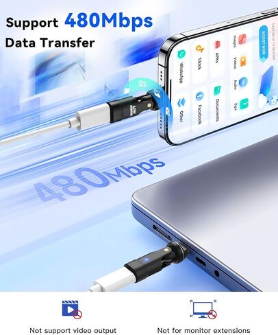 محول TiMOVO المغناطيسي لايتنينج إلى USB C، شحن سريع ونقل البيانات، زاوية قائمة 90 درجة USB-C ذكر إلى محول أنثى الإضاءة لهاتف iPhone 16، MacBook Pro/iPad، الكمبيوتر اللوحي، الكمبيوتر المحمول، رمادي in Saudi Arabia