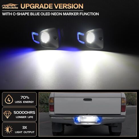 LED لوحة LED LIDE LIGHT TAG LAMP ASSEMBLY TOYOTA TACOMA 1995 1996 1997 1998 1999 2000 2001 2002 2003 2004 Pickup Truck ، مع إصدار ALD OLED NEON Tube Erge ، 2PCS in Kuwait