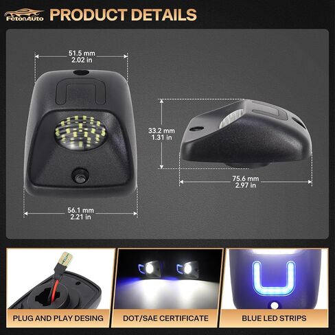 LED لوحة LED LIDE LIGHT TAG LAMP ASSEMBLY TOYOTA TACOMA 1995 1996 1997 1998 1999 2000 2001 2002 2003 2004 Pickup Truck ، مع إصدار ALD OLED NEON Tube Erge ، 2PCS in Kuwait