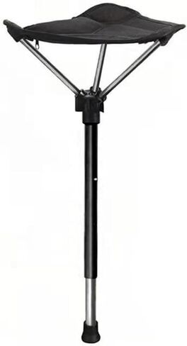 Portable Folding Stool, One-Leg Adjustable Chair for Camping & Fishing - Lightweight Collapsible Cane with Seat, Ultra-Compact Travel Stool for Hiking, Shopping, Outdoor Activities (Single leg) in Saudi Arabia