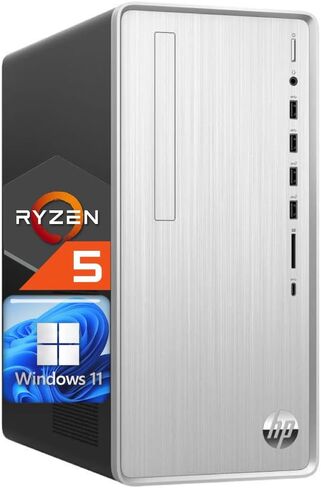 HP Pavilion Desktop PC, AMD Ryzen 5, 32GB RAM, 1TB SSD + 1TB HDD, Windows 11, Wi-Fi 5 & Bluetooth, 9 USB Ports, Wired Keyboard and Mouse Combo (Perfect for Work & Play) in Saudi Arabia