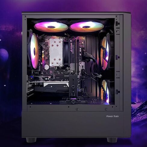 كمبيوتر مكتبي للألعاب، AMD Ryzen 5 5500 حتى 4.2 جيجا هرتز، Radeon RTX 2060 6G، 16G، DDR4، 1 تيرابايت SSD، WiFi 6، RGB Fan x5، أجهزة الكمبيوتر البرجية Windows 11 Home in Kuwait