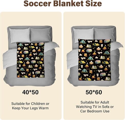 Marshmallow Blanket, Camping Blanket, Gifts for Camping Lovers, Cute S'Mores Blanket, Christmas Camping Gifts for Couples, 50" X 60" Marshmallow Cookie Blankets Birthday Christmas in Saudi Arabia