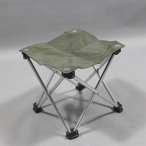 Aluminum Alloy Collapsible Square Stool, Folding Chair for Camping, Portable Folding Stool, Outdoor Collapsible Chairs, Dark Green in Saudi Arabia