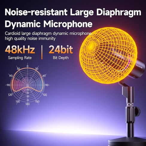 COMICA EJoy D10 Pro XLR/USB-C Dual Gaming Microphone for Podcasting Recording,Wired/Wireless Dynamic Computer Mic for Desktop with RGB,Mute,Noise Reduction,for PS4,PS5,Dual Host Live Streaming,Youtube in Saudi Arabia