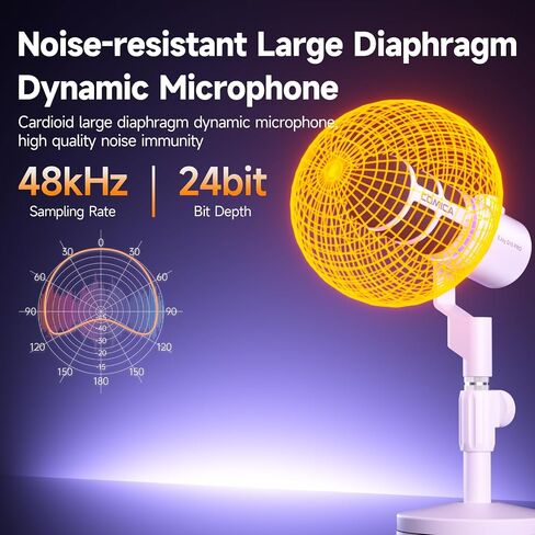 COMICA EJoy D10 Pro XLR/USB-C Dual Gaming Microphone for Podcasting Recording,Wired/Wireless Dynamic Computer Mic for Desktop with RGB,Mute,Noise Reduction,for PS4,PS5,Dual Host Live Streaming,Youtube in Saudi Arabia