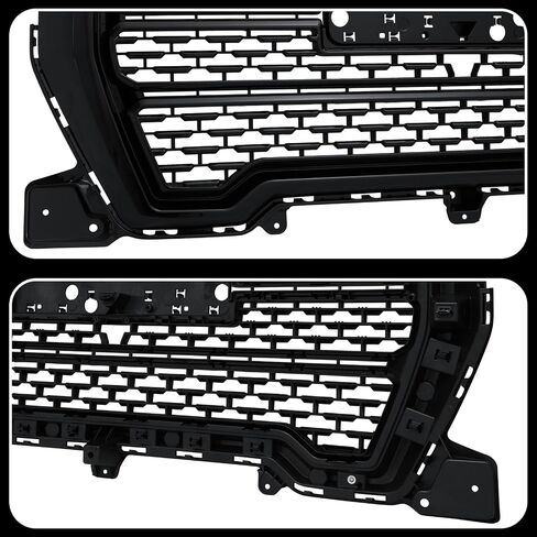 PENSUN Front Bumper Upper Grill Fit For 2019 2020 2021 GMC Sierra 1500,Denali Style Front Mesh Grille,Grille For Gmc 19 20 21 Sierra 1500 Replacement For 84508282 84508286 (Chrome) in Saudi Arabia