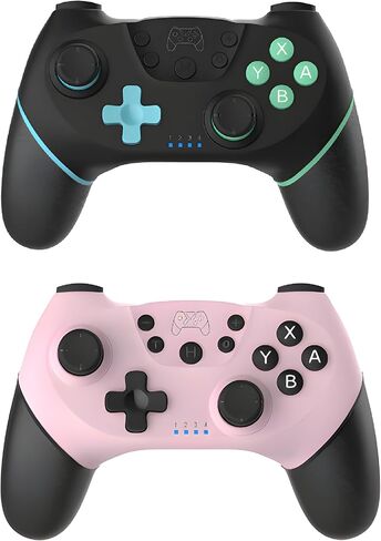 ＲＵＥＩＵＲＩ قبضة تحكم S-witch، مقابض مريحة وJoypad Pro، تدعم التحكم في الحركة والصدمات المزدوجة، متوافقة مع جميع ألعاب S-witch in Saudi Arabia