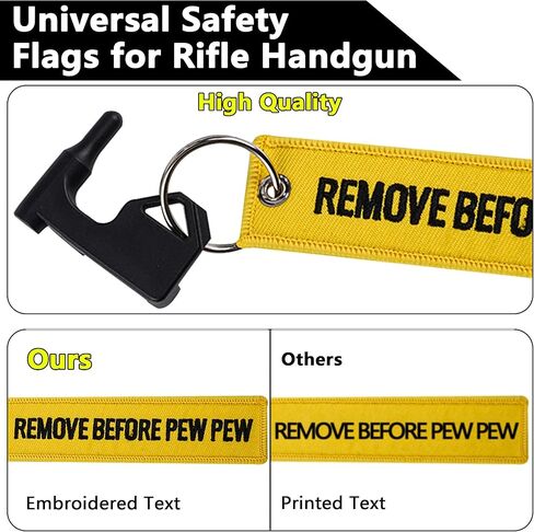 2 حزمة من أعلام أمان الغرفة العالمية للبنادق والمسدسات والبنادق مع علامات ملونة زاهية وسلسلة مفاتيح مطرزة حمراء وعلامات للغرفة الفارغة in Kuwait