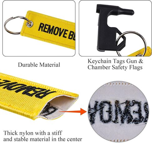 2 حزمة من أعلام أمان الغرفة العالمية للبنادق والمسدسات والبنادق مع علامات ملونة زاهية وسلسلة مفاتيح مطرزة حمراء وعلامات للغرفة الفارغة in Kuwait