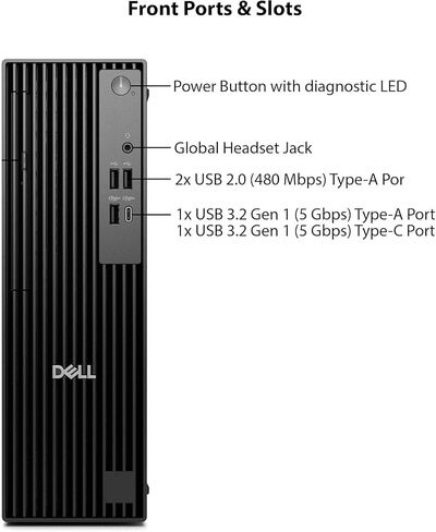 Dell Pro Slim QCS1250 Desktop, New OptiPlex Version, 14th Gen 14-Core i5-14500(Beat i7-13700), 16GB DDR5 RAM, 512GB PCIe SSD, Ultra-Quiet Design, Dual 4K Monitor Support, USB-C, Windows 11 Pro in Saudi Arabia