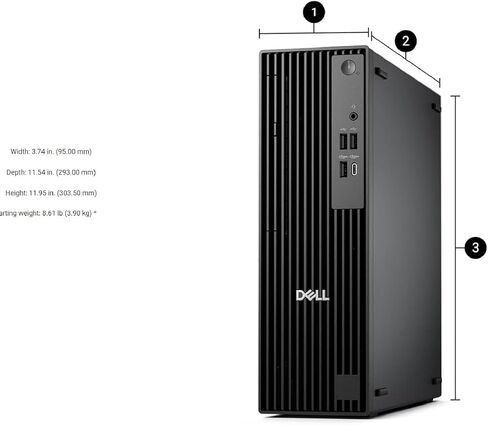 Dell Pro Slim QCS1250 Desktop, New OptiPlex Version, 14th Gen 14-Core i5-14500(Beat i7-13700), 16GB DDR5 RAM, 512GB PCIe SSD, Ultra-Quiet Design, Dual 4K Monitor Support, USB-C, Windows 11 Pro in Saudi Arabia