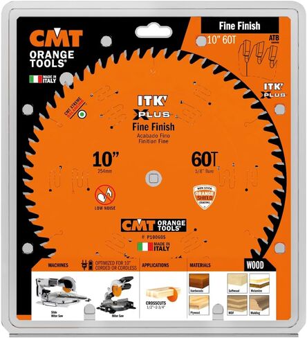 CMT P08060S ITK Plus شفرة المنشار المنزلقة المركبة، 8-1/2 × 60 سن، 10° ATB+مقص مع تجويف 5/8 بوصة in Saudi Arabia