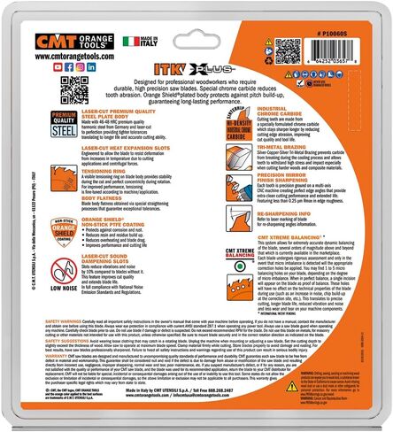 CMT P08060S ITK Plus شفرة المنشار المنزلقة المركبة، 8-1/2 × 60 سن، 10° ATB+مقص مع تجويف 5/8 بوصة in Saudi Arabia