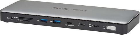 Eaton Tripp Lite Series MTB4-DOCK01A Thunderbolt 4 Dock Laptop Docking Station Dual Monitor, HDMI 8K 60Hz or 4K 144Hz - Audio, SD Card, 2X USB-C (1x TB 4), 4X USB-A, 2.5 Gb Ethernet, 96W PD Charging in Saudi Arabia