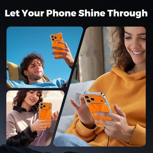 CD-Texture Case Cover for iPhone, Quad-Corner Drop-Proof & Full Camera Protection (Orange,iPhone 17ProMax) in Saudi Arabia