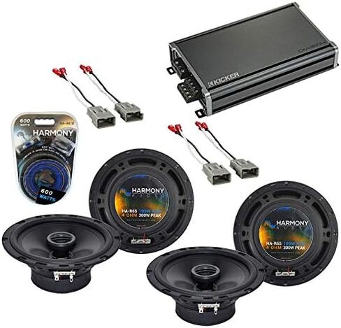 Harmony Audio HA-R65 متوافق مع حزمة Isuzu Oasis 1996-1999 مع مجموعة تثبيت 46CXA3604 360W RMS Amp HA-AK10 Amp وحزام مكبر الصوت HA-727800 (2) محولات مكبر صوت 6.5 بوصة 100 وات RMS in Kuwait