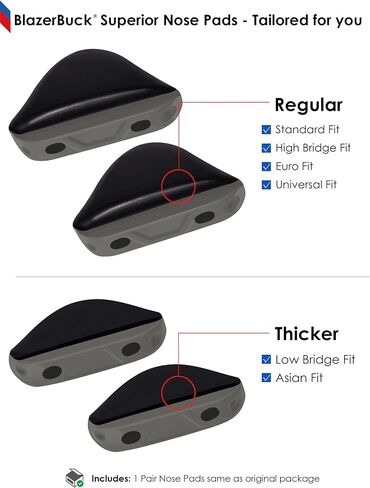 وسادات أنف بديلة من BLAZERBUCK لنظارات Oakley Double Edge OO9380 الشمسية in Saudi Arabia