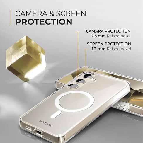 جراب مصمم لهاتف Samsung Galaxy s24 Plus، جراب شفاف مغناطيسي متوافق مع MagSafe، غطاء نحيف، تم اختباره ضد السقوط، جراب s24 Plus مقاوم للصدمات 6.6 بوصة | شفاف in Kuwait