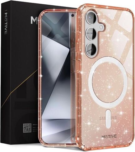 MOTIVE Designed for Samsung Galaxy s24 Plus Case, Clear case Magnetic Compatible with MagSafe, Slim Cover, Drop Tested, s24 Plus case Shockproof 6.6" | Clear in Kuwait