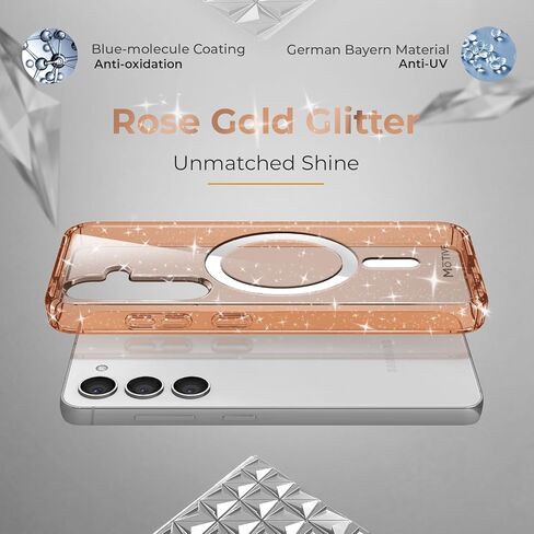 MOTIVE Designed for Samsung Galaxy s24 Plus Case, Clear case Magnetic Compatible with MagSafe, Slim Cover, Drop Tested, s24 Plus case Shockproof 6.6" | Clear in Kuwait