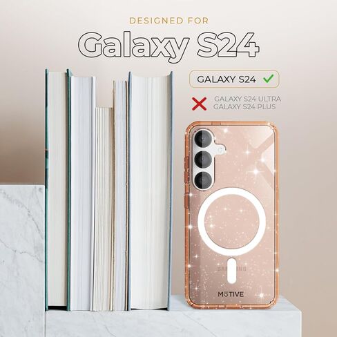 MOTIVE Designed for Samsung Galaxy s24 Plus Case, Clear case Magnetic Compatible with MagSafe, Slim Cover, Drop Tested, s24 Plus case Shockproof 6.6" | Clear in Kuwait