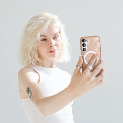 MOTIVE Designed for Samsung Galaxy s24 Plus Case, Clear case Magnetic Compatible with MagSafe, Slim Cover, Drop Tested, s24 Plus case Shockproof 6.6" | Clear in Kuwait