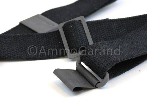 M1 Garand Web Sling USGI Pattern Black Cotton Web Two Point Made in USA in Saudi Arabia