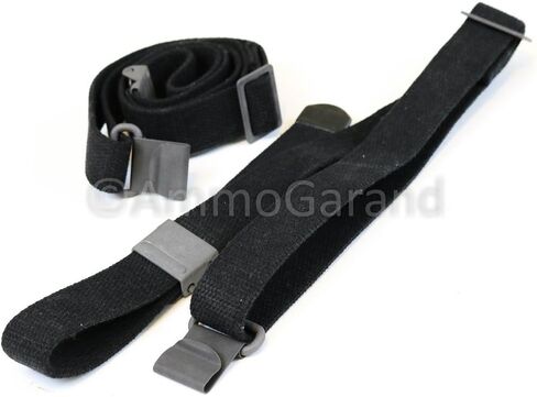 M1 Garand Web Sling USGI Pattern Black Cotton Web Two Point Made in USA in Saudi Arabia