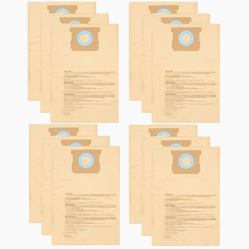 12 كيس غبار DXVA19-4101 متوافق مع ديوالت 6-10 جالون DXV06P DXV09P DXV09PA DXV10P DXV10PL DXV10S DXV10SA DXV10SB مكانس كهربائية رطبة/جافة in Saudi Arabia