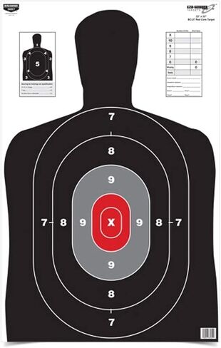 Birchwood Casey 23" x 35" Eze-Scorer BC-27 High-Contrast Silhouette Shoot-Up Brilliant White Paper Targets for Indoor and Outdoor Use, Color Options in Saudi Arabia