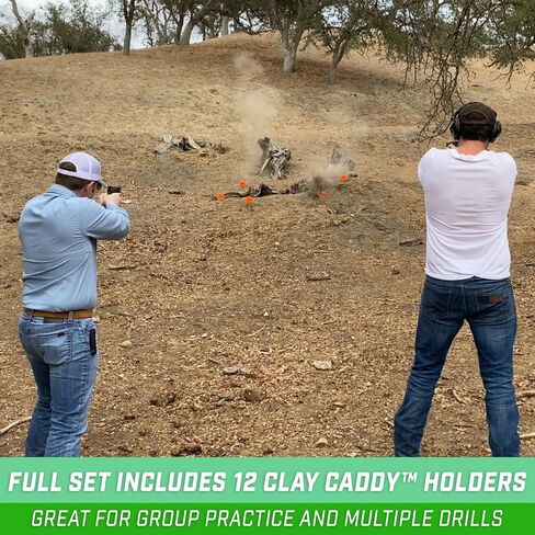 GoSports Outdoors Clay Target Holders - Choose Between Clay Claw Hangers or Clay Caddy In Ground Stakes, Versatile Target Holders for Shooting Practice, Neon Green in Saudi Arabia