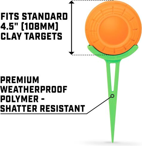 GoSports Outdoors Clay Target Holders - Choose Between Clay Claw Hangers or Clay Caddy In Ground Stakes, Versatile Target Holders for Shooting Practice, Neon Green in Saudi Arabia