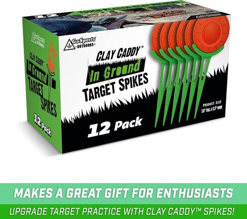 GoSports Outdoors Clay Target Holders - Choose Between Clay Claw Hangers or Clay Caddy In Ground Stakes, Versatile Target Holders for Shooting Practice, Neon Green in Saudi Arabia
