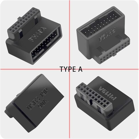 USB 3.0 19 دبوس رأس داخلي محول 90 درجة، USB 3.0 90 درجة أعلى وأسفل زاوية محول تخطيط كابل اللوحة الأم in Kuwait
