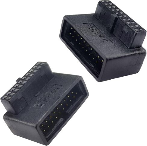 USB 3.0 19 دبوس رأس داخلي محول 90 درجة، USB 3.0 90 درجة أعلى وأسفل زاوية محول تخطيط كابل اللوحة الأم in Kuwait